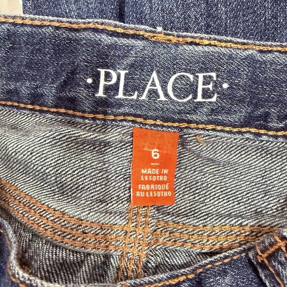 Childrens Place Boys Adjustable Waist Blue Denim Jean Shorts Size 6 Inseam 8in - Picture 8 of 15